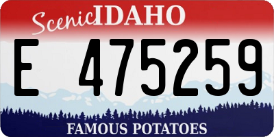 ID license plate E475259