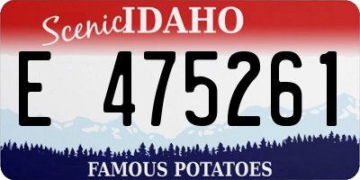 ID license plate E475261