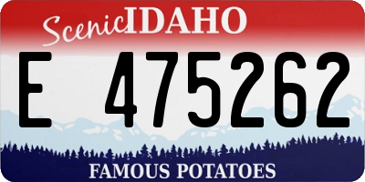 ID license plate E475262