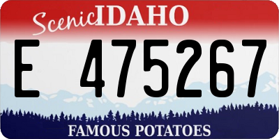 ID license plate E475267