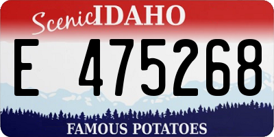 ID license plate E475268