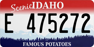 ID license plate E475272