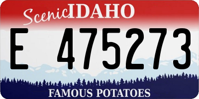 ID license plate E475273