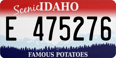 ID license plate E475276
