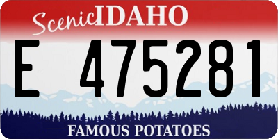 ID license plate E475281