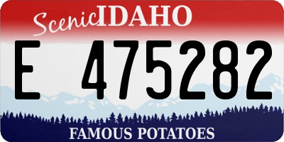 ID license plate E475282