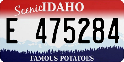 ID license plate E475284