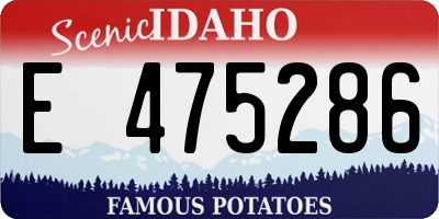 ID license plate E475286