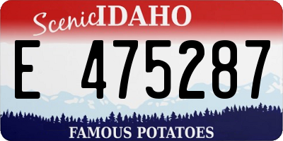 ID license plate E475287
