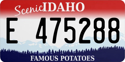 ID license plate E475288