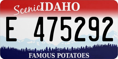 ID license plate E475292
