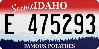 ID license plate E475293