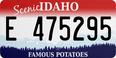 ID license plate E475295