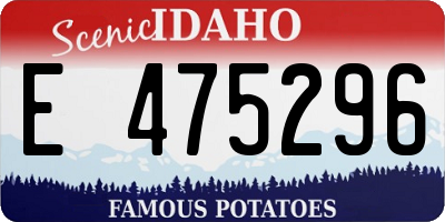 ID license plate E475296