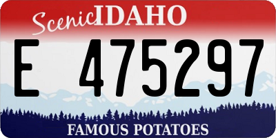 ID license plate E475297