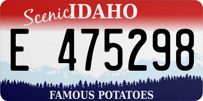 ID license plate E475298