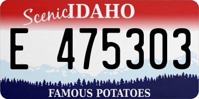 ID license plate E475303