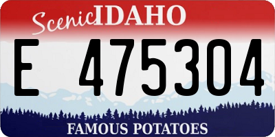 ID license plate E475304