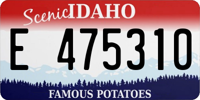 ID license plate E475310