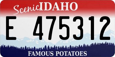 ID license plate E475312