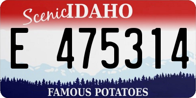 ID license plate E475314
