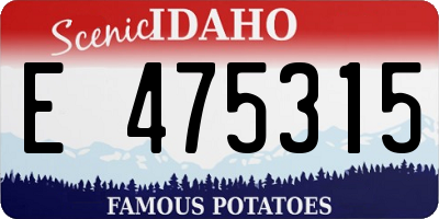 ID license plate E475315