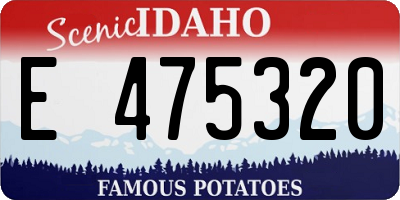 ID license plate E475320
