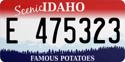 ID license plate E475323