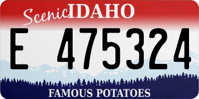 ID license plate E475324