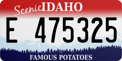 ID license plate E475325