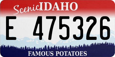 ID license plate E475326