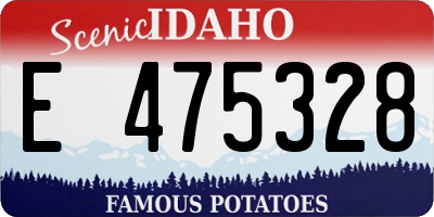 ID license plate E475328