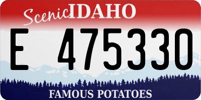 ID license plate E475330