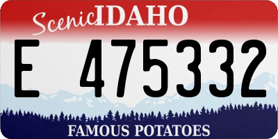 ID license plate E475332