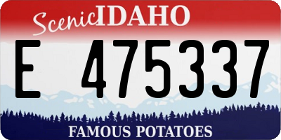ID license plate E475337