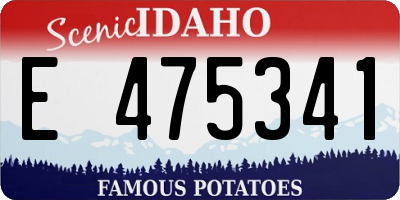ID license plate E475341