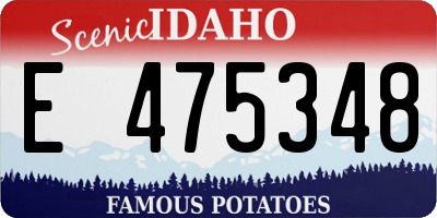 ID license plate E475348