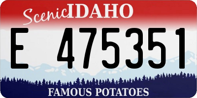 ID license plate E475351