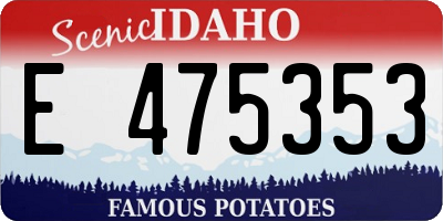 ID license plate E475353
