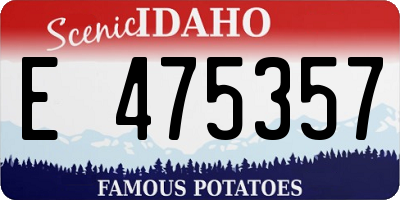 ID license plate E475357