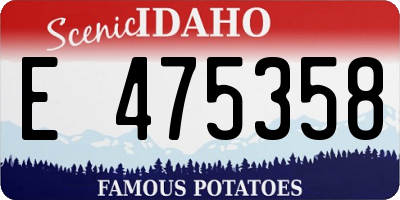 ID license plate E475358