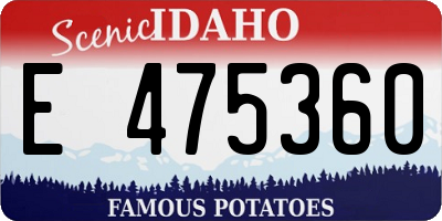 ID license plate E475360