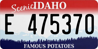 ID license plate E475370