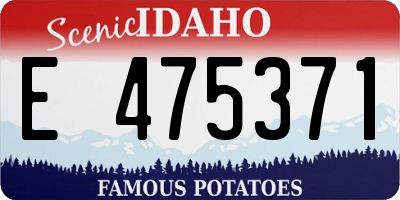 ID license plate E475371