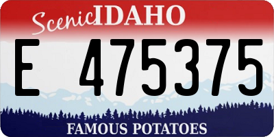 ID license plate E475375