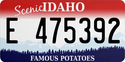 ID license plate E475392