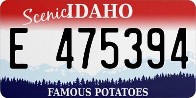 ID license plate E475394