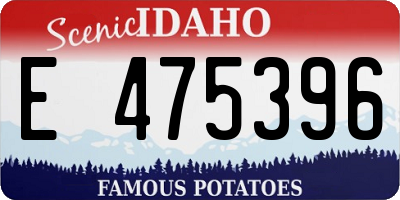 ID license plate E475396