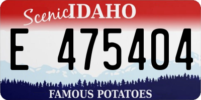 ID license plate E475404