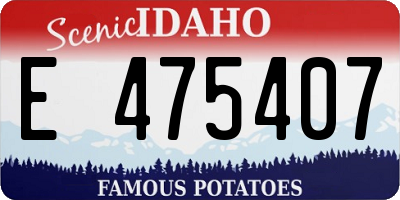 ID license plate E475407